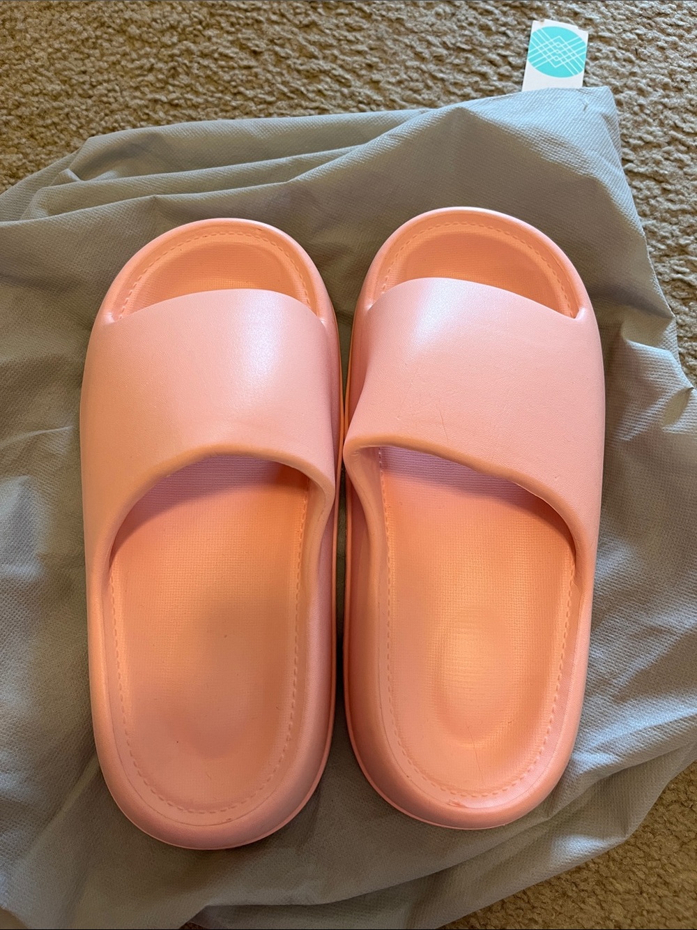 Women's Pink Slide Sandals - Casual Pool & Everyday Wear